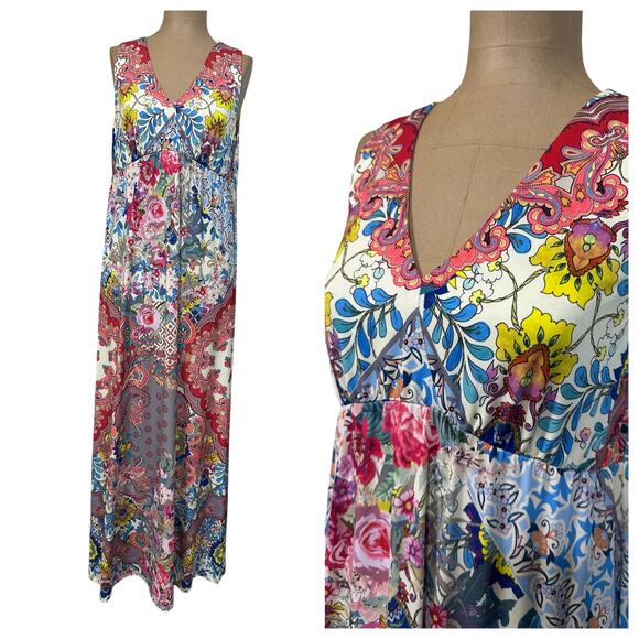 Johnny Was Floral Maxi Dress - Picture 1 of 6
